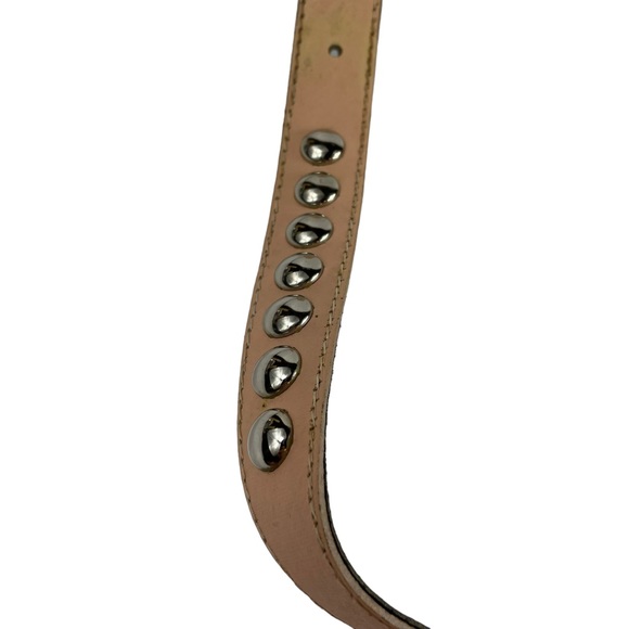 Vintage Western Studded USA Made Small-Medium Vegan Leather Rodeo Style Belt S-M - Picture 10 of 16